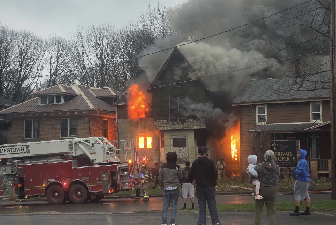 City Firefighters Battle House Fire - Post Journal